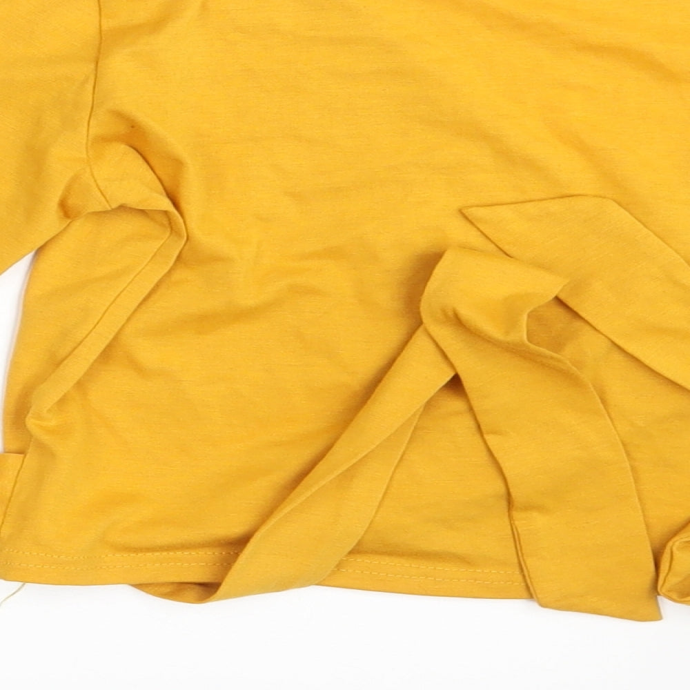 Womens UK Size One Size Preworn Yellow Basic Blouse