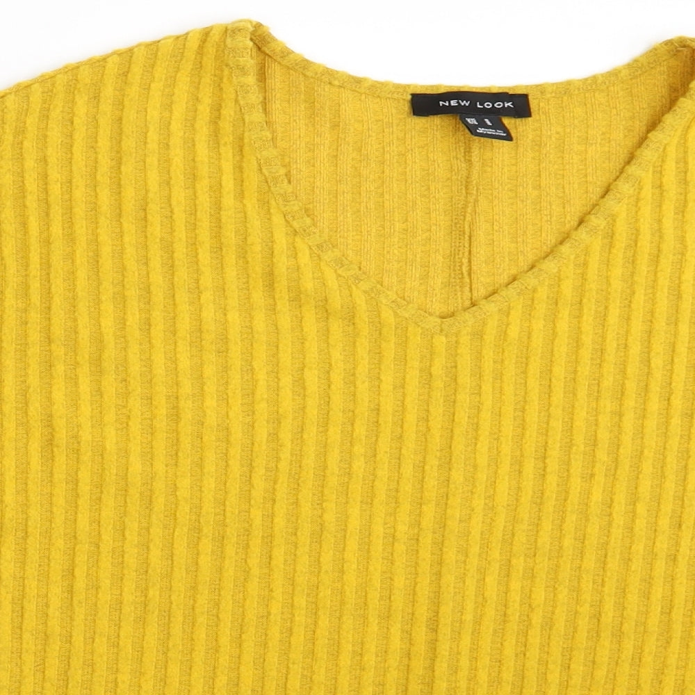 Womens UK Size S New Look Yellow Pullover Jumper