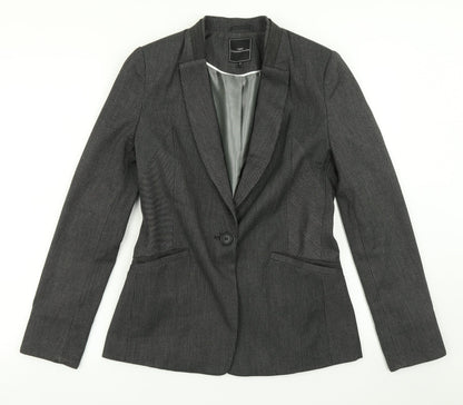 NEXT Womens Grey Striped  Jacket Blazer Size 10