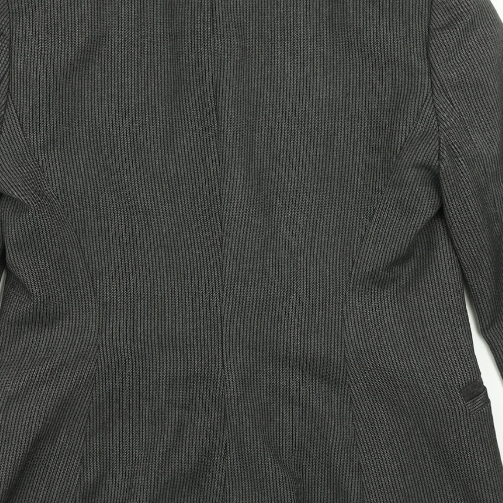 NEXT Womens Grey Striped  Jacket Blazer Size 10
