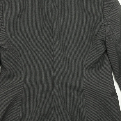 NEXT Womens Grey Striped  Jacket Blazer Size 10