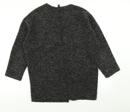 Womens UK Size M Divided Grey Cardigan Jumper