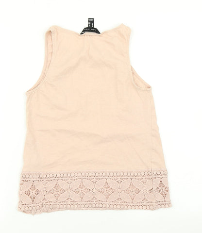 Womens UK Size 6 New Look Pink Basic Tank