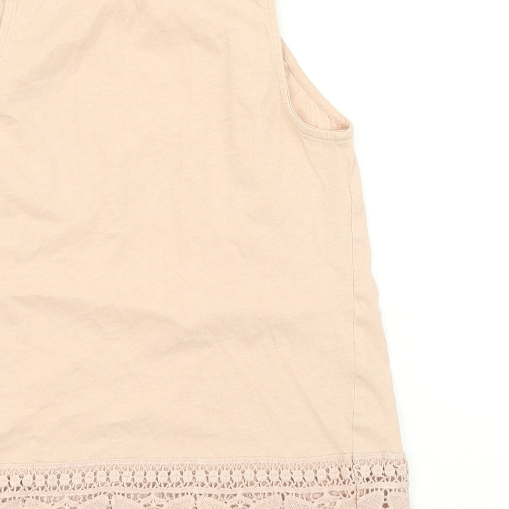 Womens UK Size 6 New Look Pink Basic Tank