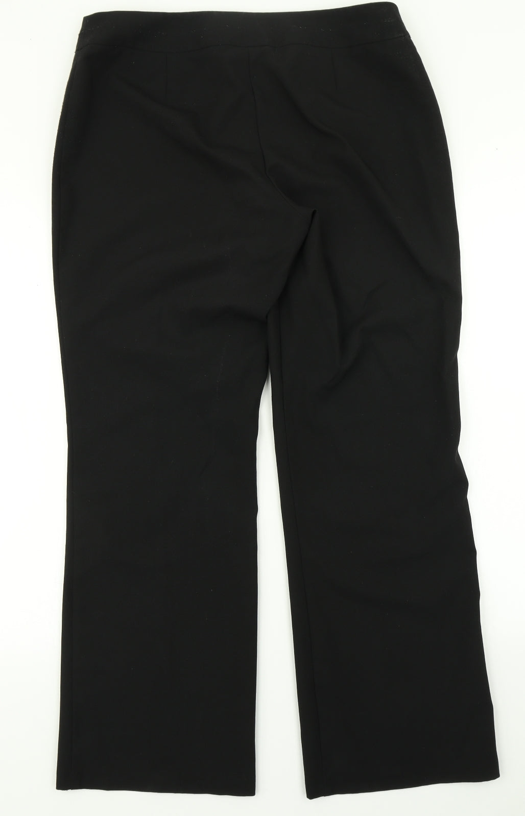 Womens UK Size 14 BHS Regular Fit Dress Pants Black Trousers