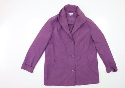 Papaya Womens Purple   Overcoat Coat Size 14