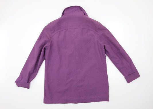 Papaya Womens Purple   Overcoat Coat Size 14