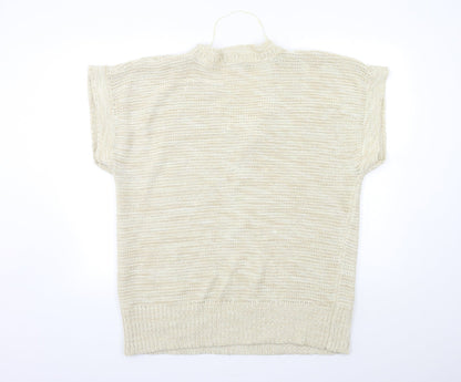 Womens UK Size 14 Evans Beige Pullover Jumper