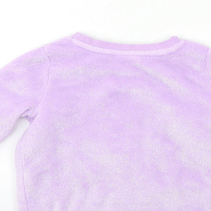 Disney Girls Purple  Fleece Top Pyjama Top Size 3 Years  - tangled