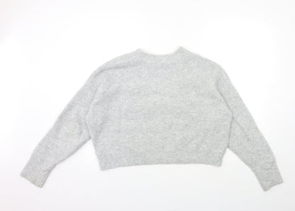Womens UK Size S Topshop Grey Pullover Jumper