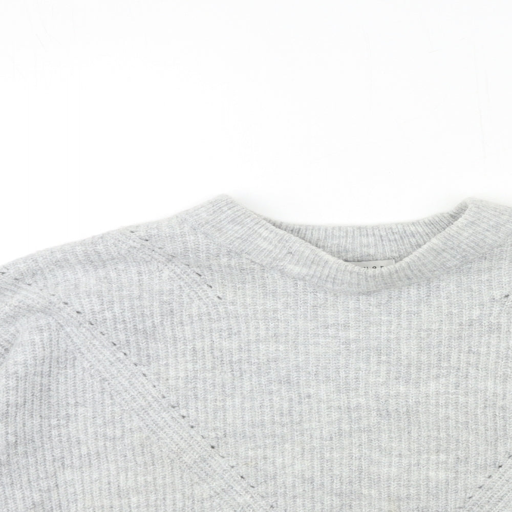 Womens UK Size S Topshop Grey Pullover Jumper