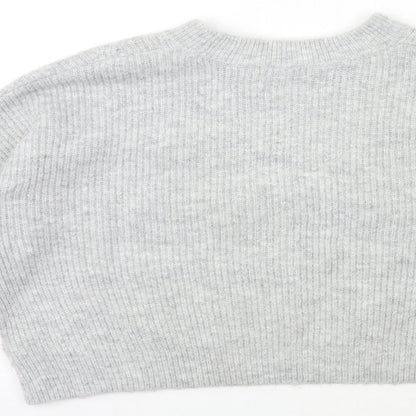 Womens UK Size S Topshop Grey Pullover Jumper