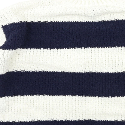 Primark Womens Blue Striped Knit Pullover Jumper Size 4