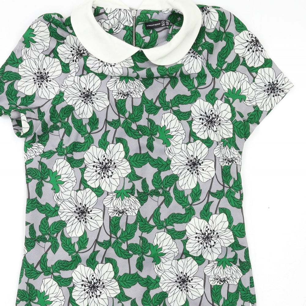 Atmosphere Womens Green Floral  Shift  Size 8