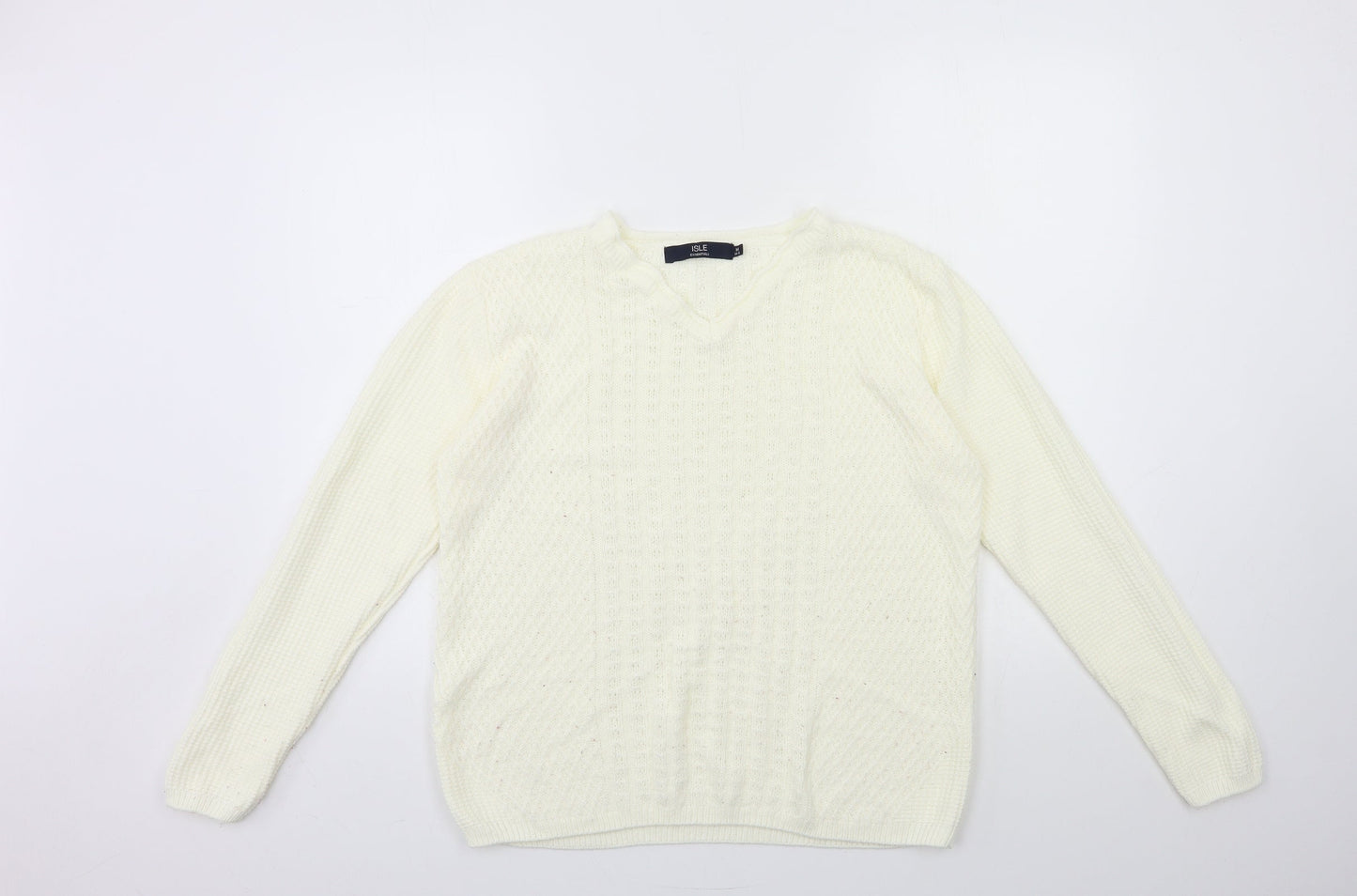 Womens UK Size 14 isle Beige Pullover Jumper
