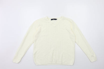 Womens UK Size 14 isle Beige Pullover Jumper