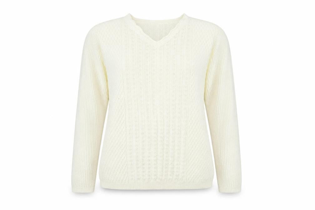 Womens UK Size 14 isle Beige Pullover Jumper