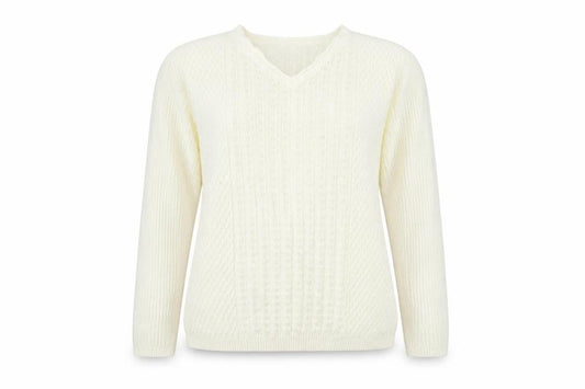Womens UK Size 14 isle Beige Pullover Jumper