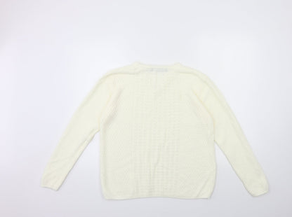 Womens UK Size 14 isle Beige Pullover Jumper