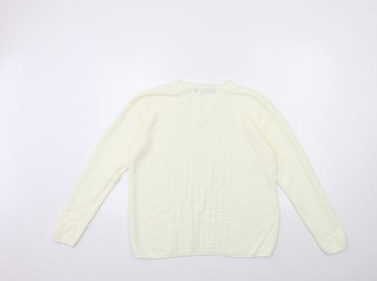 Womens UK Size 14 isle Beige Pullover Jumper