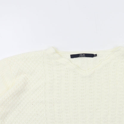 Womens UK Size 14 isle Beige Pullover Jumper