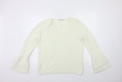 George Womens White  Knit Pullover Jumper Size 12