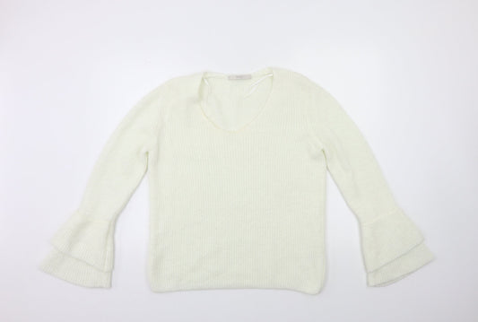 George Womens White  Knit Pullover Jumper Size 12