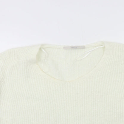 George Womens White  Knit Pullover Jumper Size 12