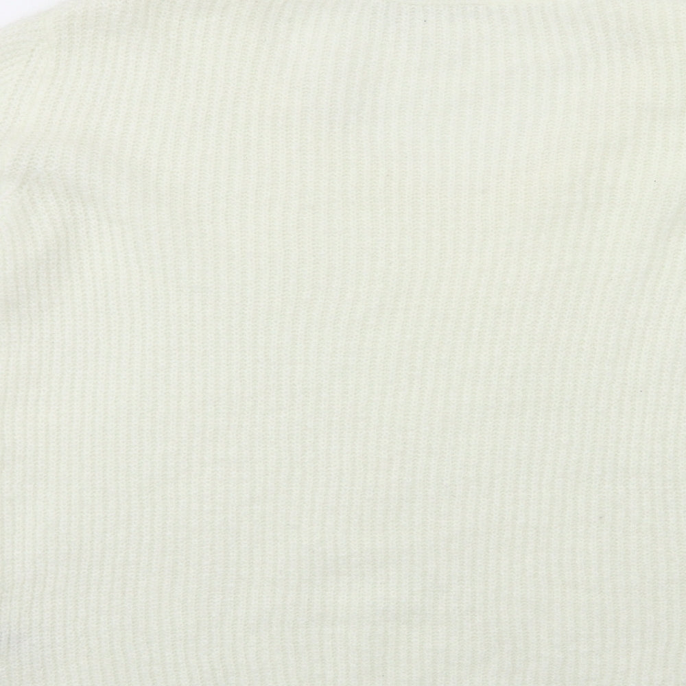 George Womens White  Knit Pullover Jumper Size 12