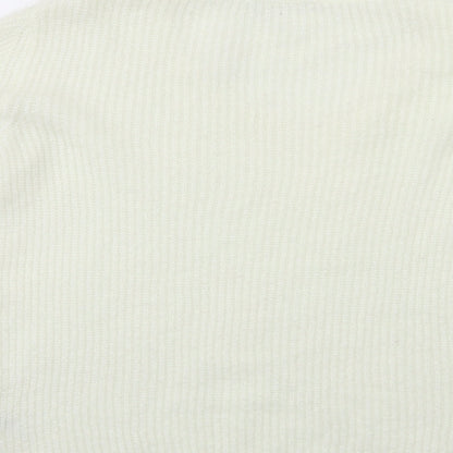 George Womens White  Knit Pullover Jumper Size 12