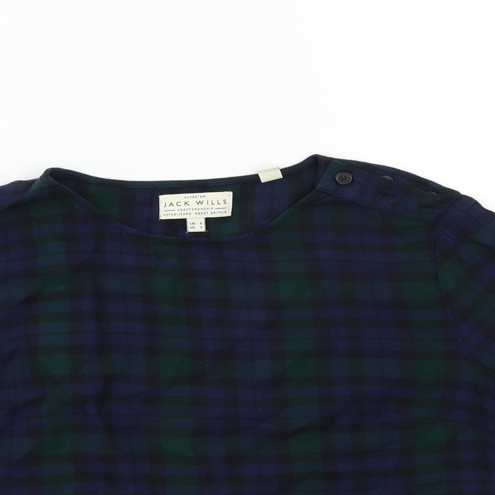 Womens UK Size 6 Jack Wills Blue Basic T-Shirt