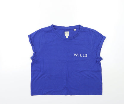 Womens UK Size 6 Jack Wills Blue Basic T-Shirt