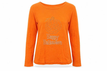 Womens UK Size S Preworn Orange Basic T-Shirt