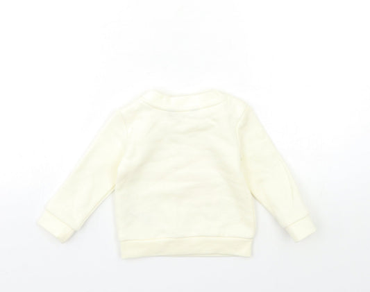 Primark Baby White   Pullover Jumper Size 6-9 Months  - BE NICE BE KIND