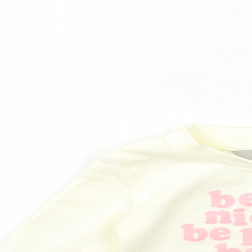 Primark Baby White   Pullover Jumper Size 6-9 Months  - BE NICE BE KIND