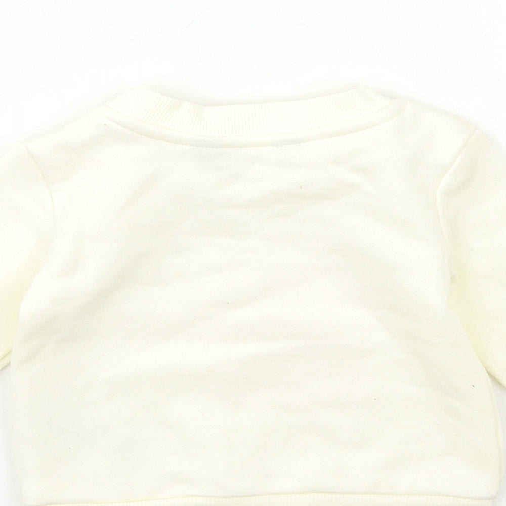Primark Baby White   Pullover Jumper Size 6-9 Months  - BE NICE BE KIND