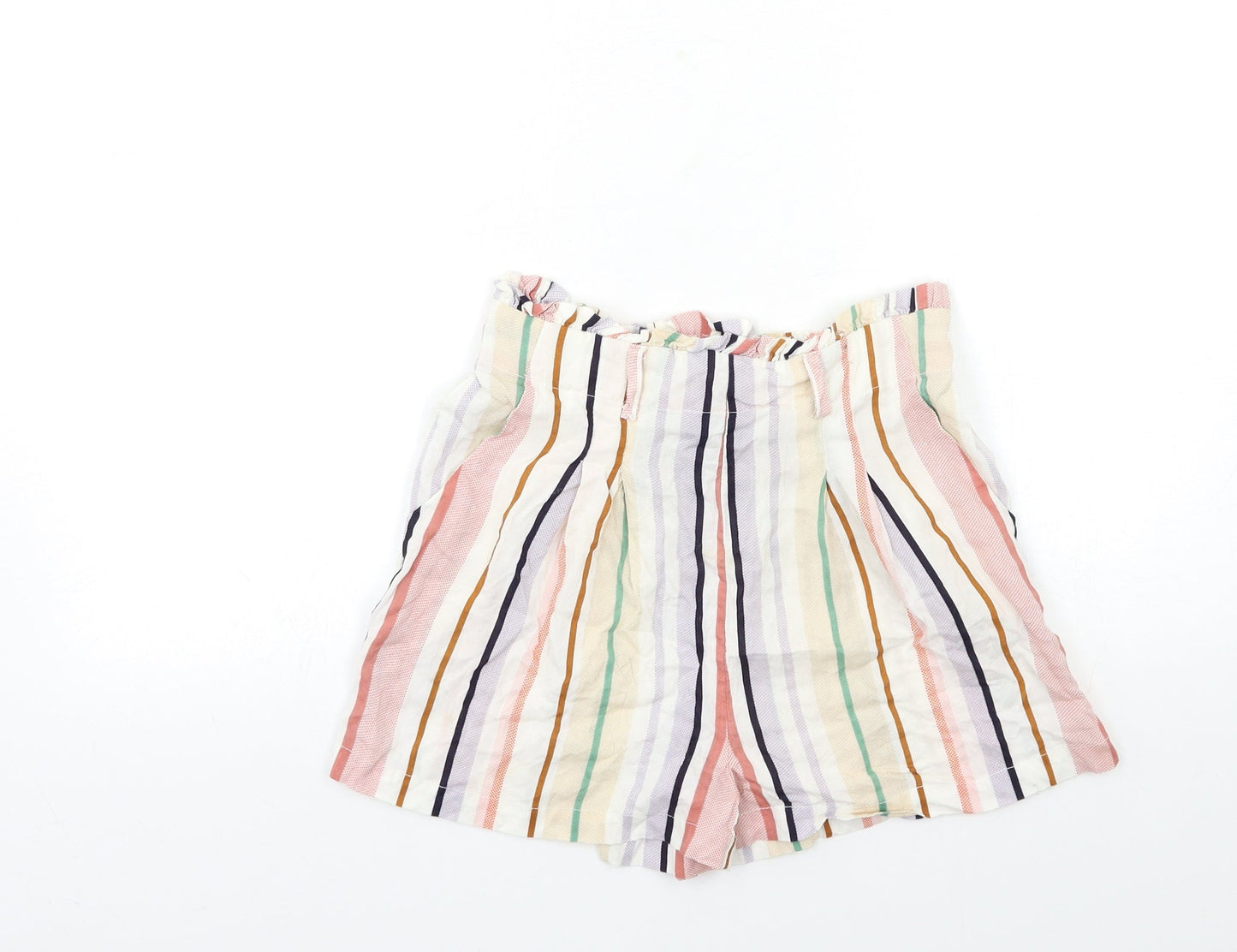 Primark Womens White Striped  Bermuda Shorts Size 6
