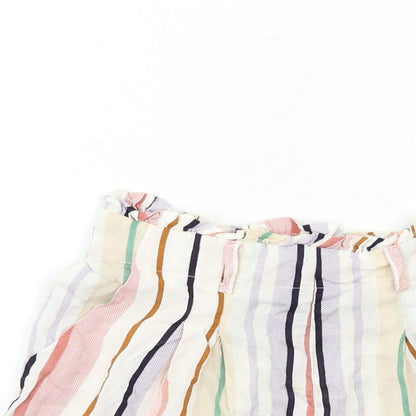 Primark Womens White Striped  Bermuda Shorts Size 6