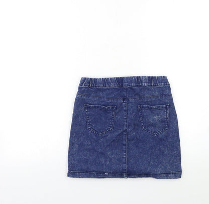 Womens UK Size 8 Denim & Co. Mini Denim Skirt