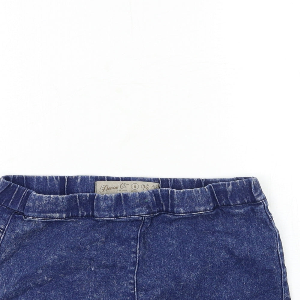 Womens UK Size 8 Denim & Co. Mini Denim Skirt