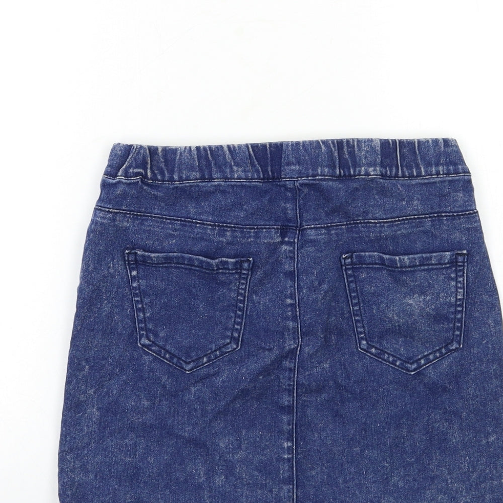 Womens UK Size 8 Denim & Co. Mini Denim Skirt