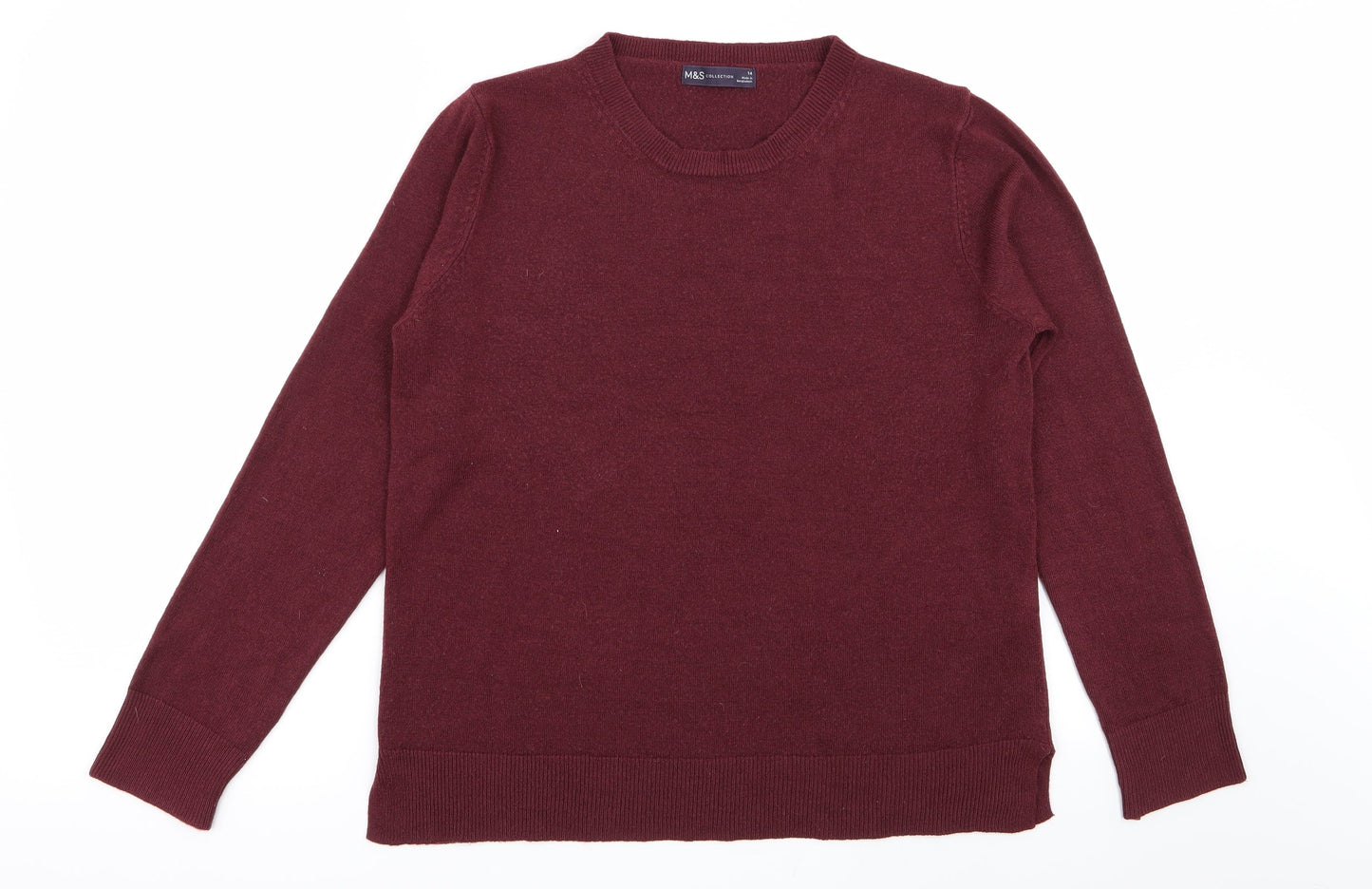 Womens UK Size 14 M&S Red Pullover Jumper