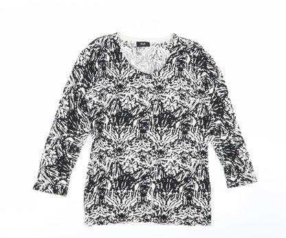 F&F Womens Multicoloured Geometric  Cardigan Jumper Size 8