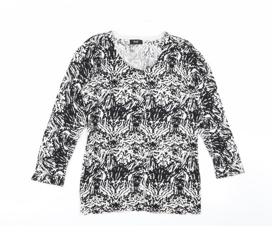 F&F Womens Multicoloured Geometric  Cardigan Jumper Size 8