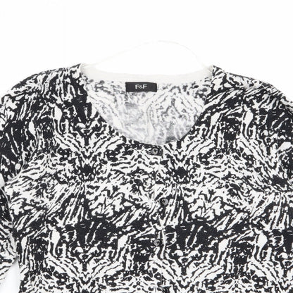 F&F Womens Multicoloured Geometric  Cardigan Jumper Size 8