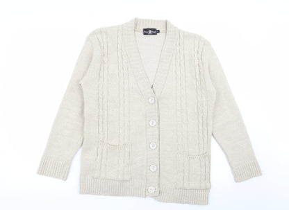 Classic Image Womens Beige   Cardigan Jumper Size S