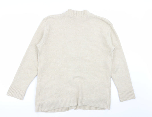Classic Image Womens Beige   Cardigan Jumper Size S