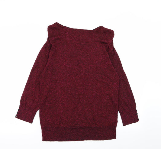 Womens UK Size 14 M&Co Purple Pullover Jumper