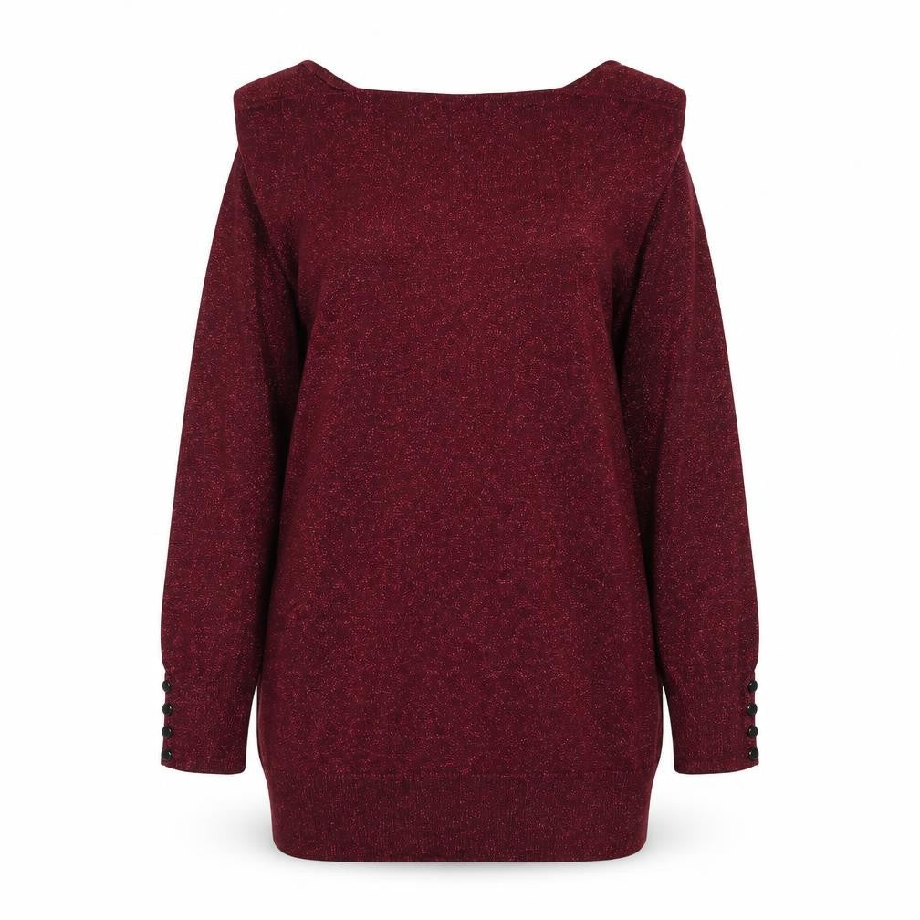 Womens UK Size 14 M&Co Purple Pullover Jumper