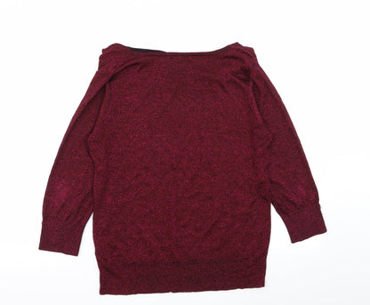 Womens UK Size 14 M&Co Purple Pullover Jumper